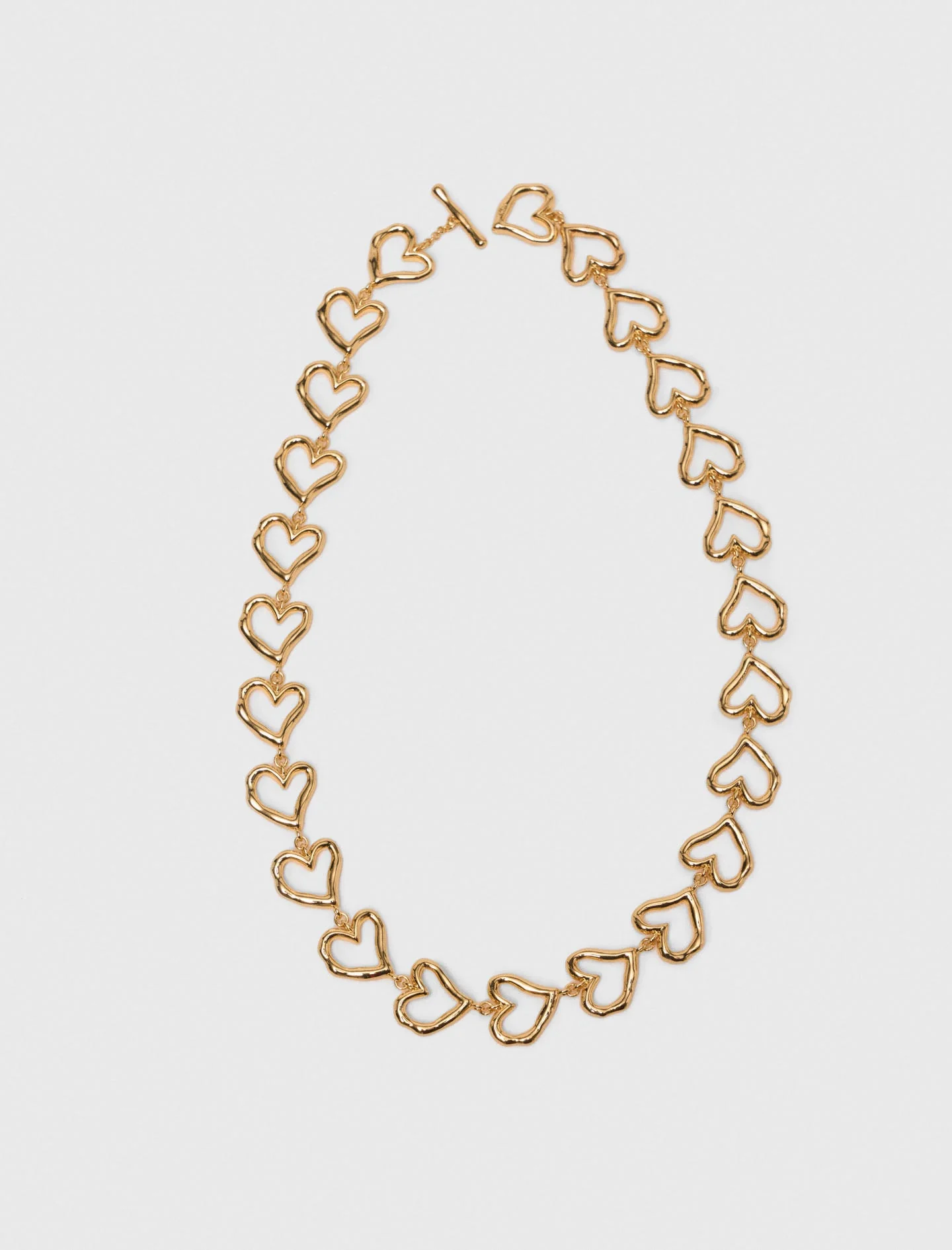 Gold-plated heart necklace Light Gold - Image 5