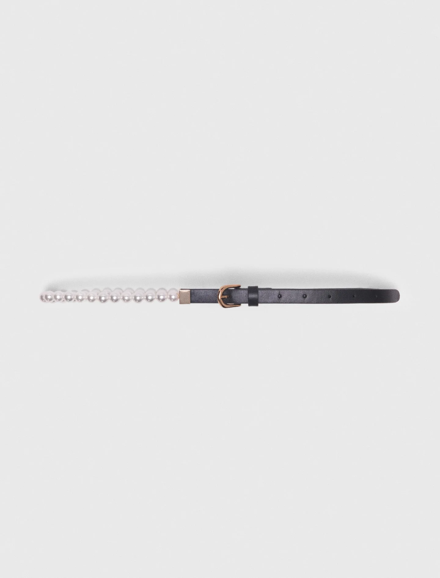 Mixed Bead And Leather Belt Black - Image 7
