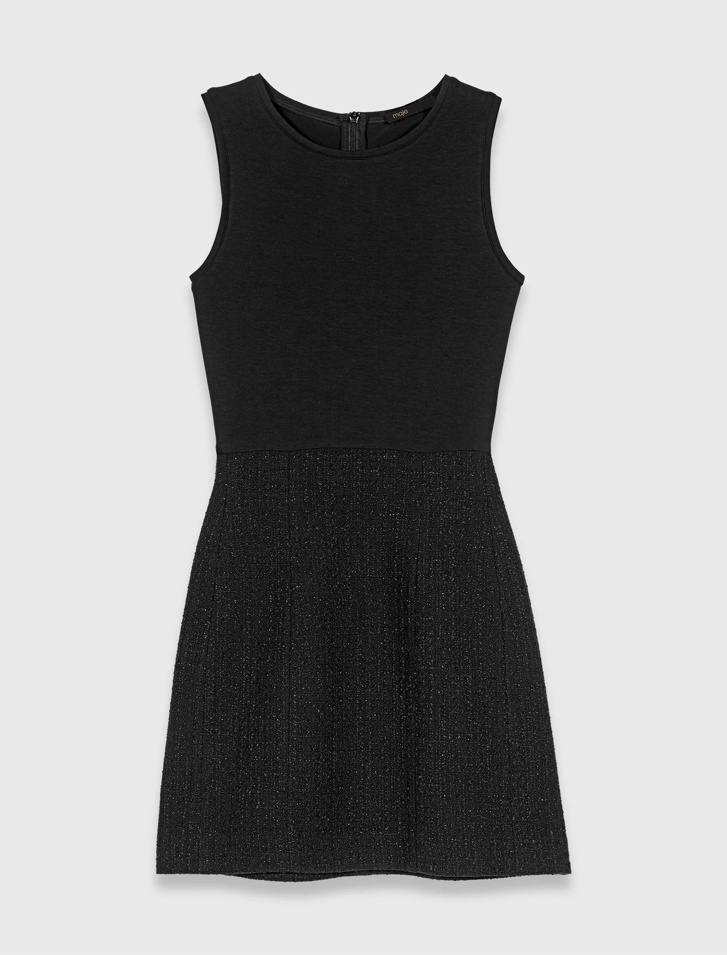 2-In-1 Shiny Tweed Dress Black - Image 9